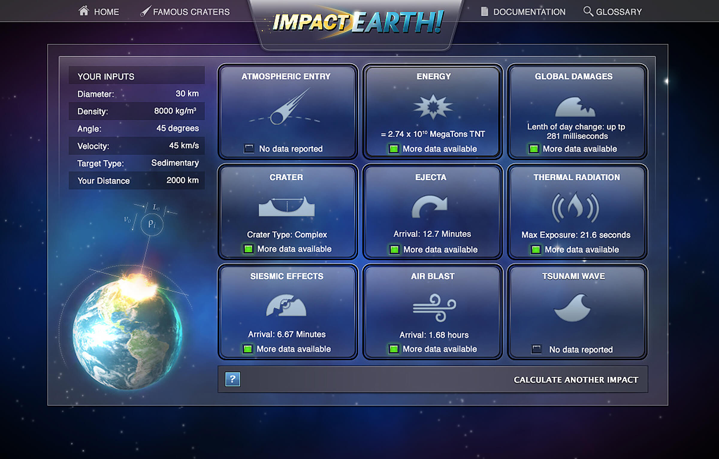 Purdue unveils 'Impact: Earth!' asteroid impact effects calculator2400 x 1532