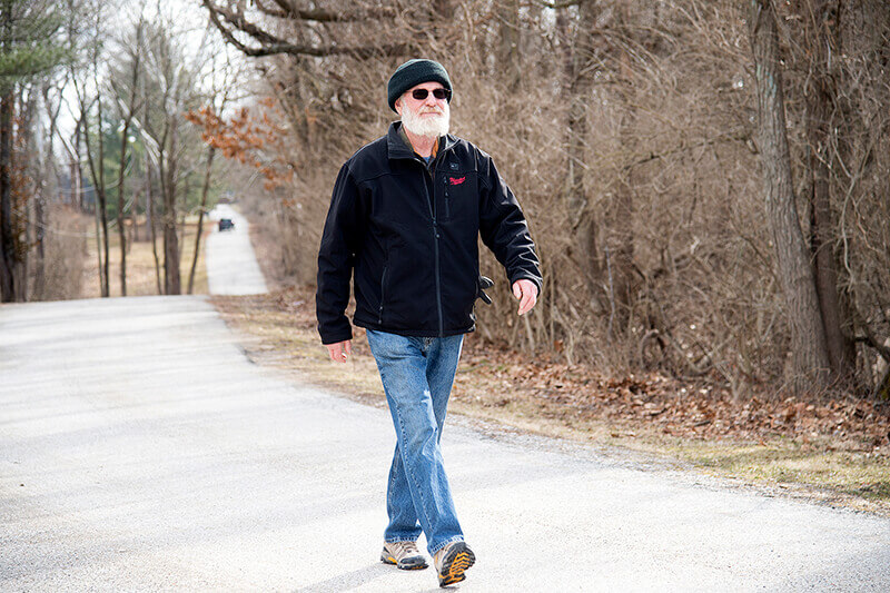Stephen Scott is walking more easily after being treated for peripheral artery disease